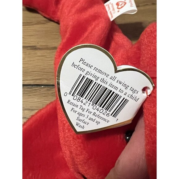 1993 Ty Beanie Baby " Pinchers " The Lobster PVC Pellets Retired Great Condition - Picture 7 of 11